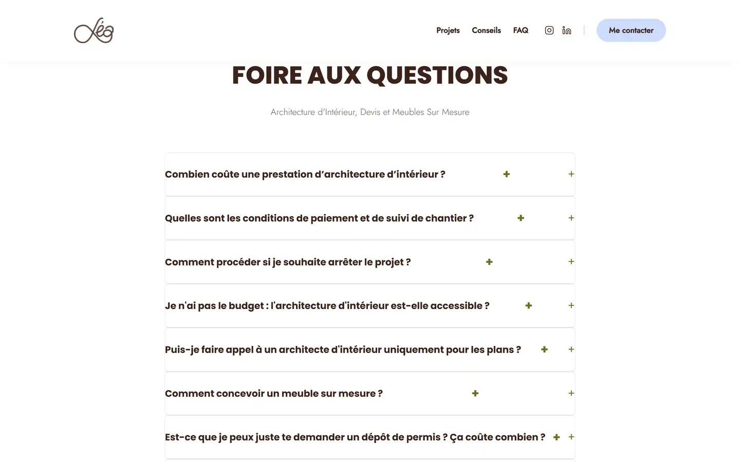 Page Questions de leajulieninterieurs.fr