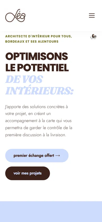 La même page vue sur un smartphone